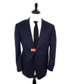 ISAIA - "Nuova Base S" Super 130's Oxford Weave Blue Blazer - 48R