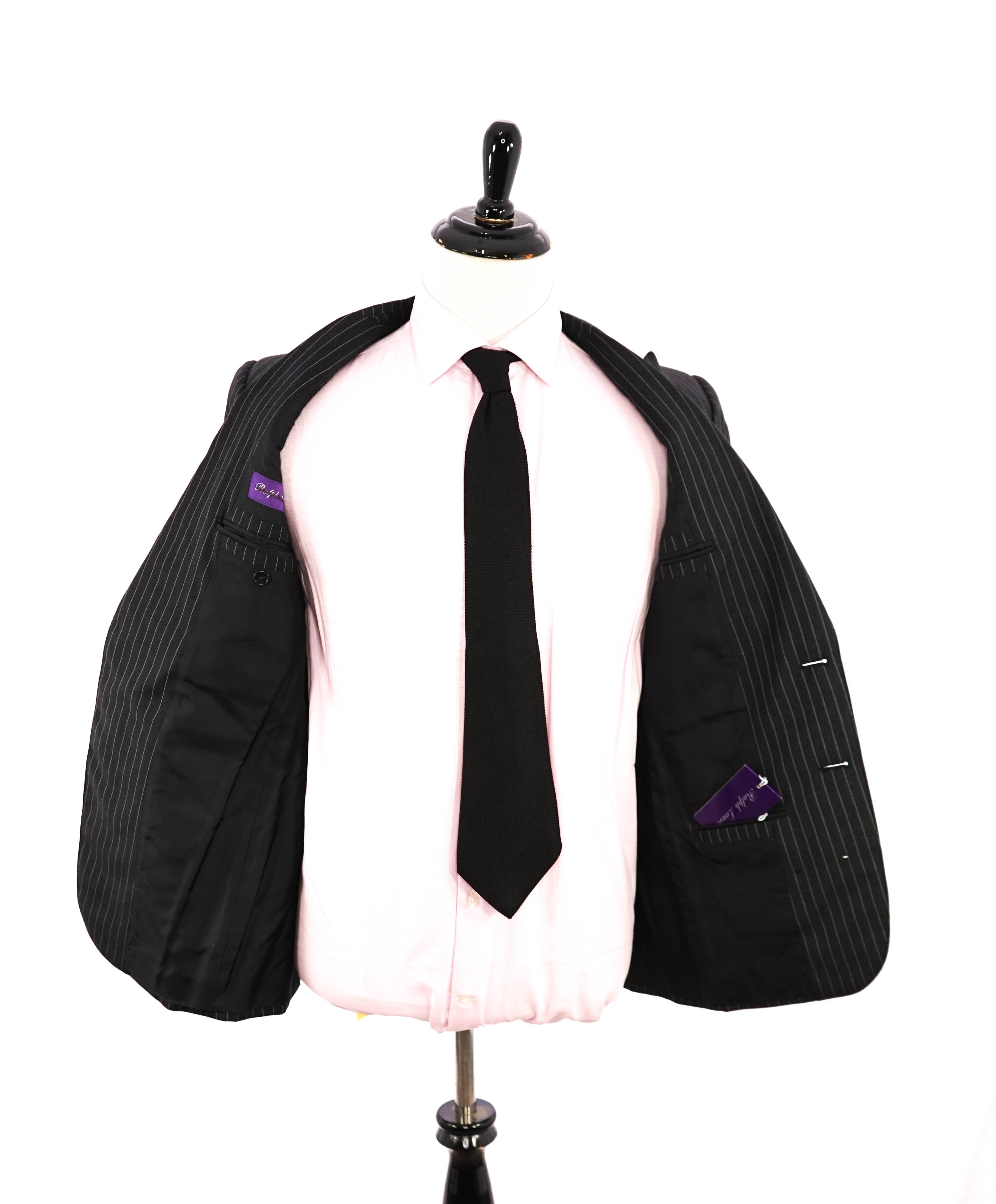 RALPH LAUREN PURPLE LABEL - ICONIC Gray Pinstripe Suit W