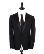 Z ZEGNA - Midnight Blue Silk Peak Lapel Drop 8 Wool Tuxedo Suit - 44R