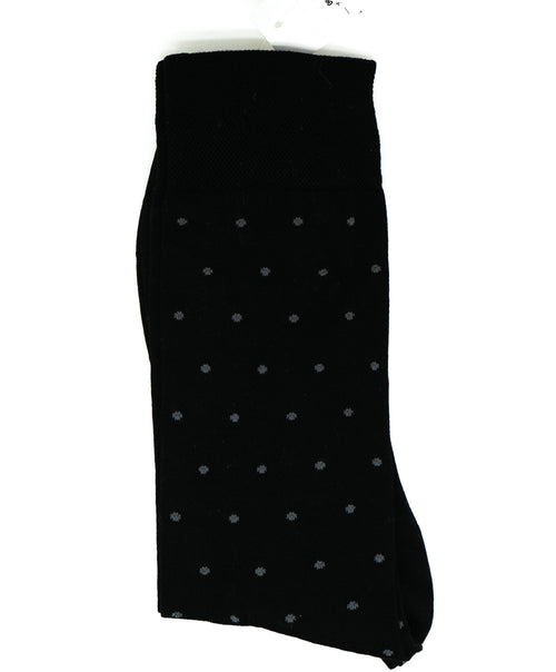 MARCOLIANI - Gray Polka Dot MADE IN ITALY Dress Socks - N/A