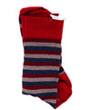 MARCOLIANI - Red Blue Stripe MADE IN ITALY Dress Socks - N/A