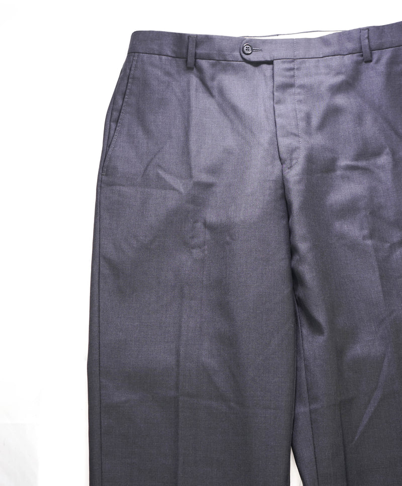 HICKEY FREEMAN - Gray *CLOSET STAPLE* Wool Flat Front Dress Pants - 34W