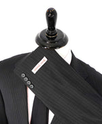 HICKEY FREEMAN - Charcoal & Cream Stripe "Milburn ii" Notch Lapel Suit - 42L