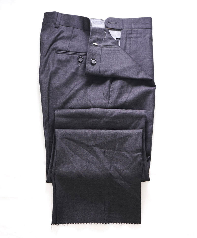 HICKEY FREEMAN - Gray *CLOSET STAPLE* Wool Flat Front Dress Pants - 30W
