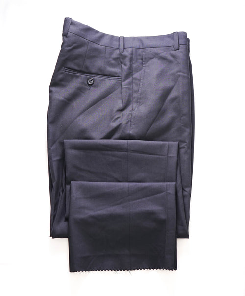 HICKEY FREEMAN - Black *CLOSET STAPLE*  Wool Flat Front Dress Pants - 32W