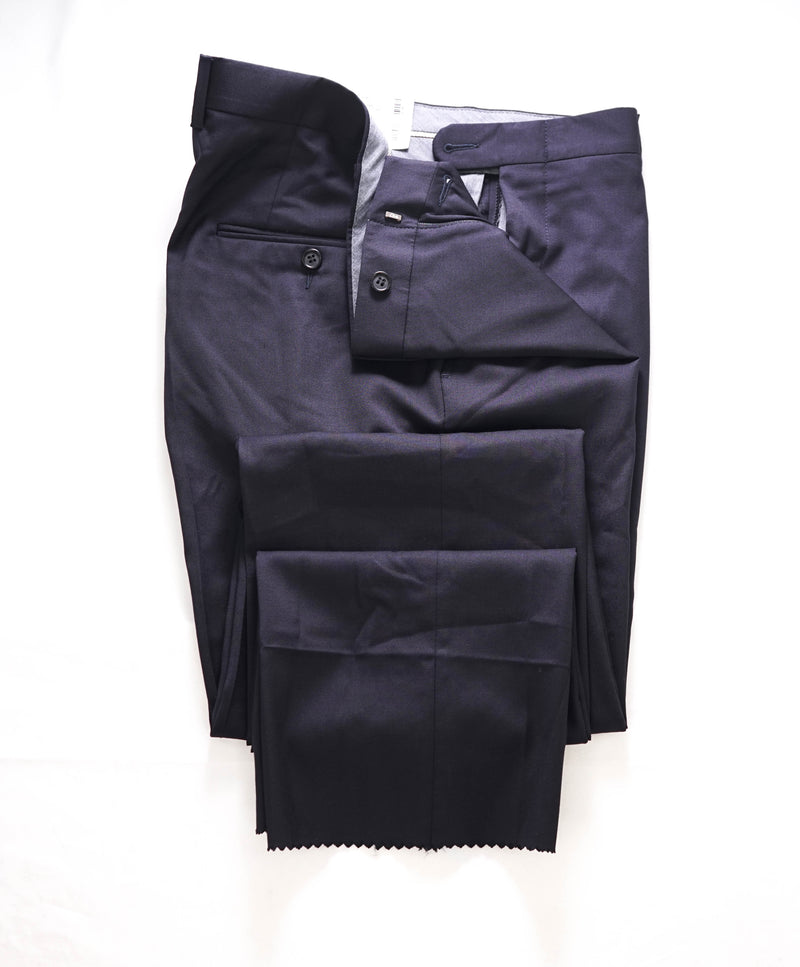 HICKEY FREEMAN - Navy *CLOSET STAPLE*  Wool Flat Front Dress Pants - 34W