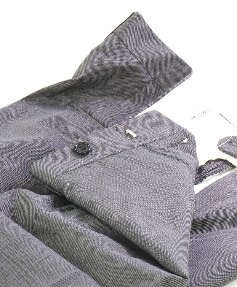 HICKEY FREEMAN - Medium Gray *CLOSET STAPLE* Wool Flat Front Dress Pants - 36W