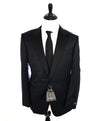 ERMENEGILDO ZEGNA -"MICRONSPHERE MILA" PEAK LAPEL Black Tuxedo - 46R