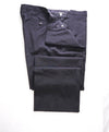 MIU MIU - Solid Black Premium Wool Blend Flat Front Dress Pants - 38W