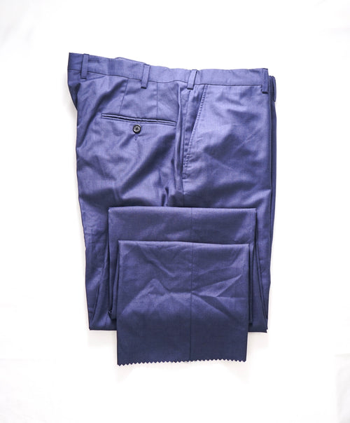 HICKEY FREEMAN - *SILK* Pastel Blue Flat Front Dress Pants - 38W