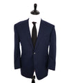 CANALI - Subtle Blue Plaid Check Notch Lapel Iconic Suit -  44R