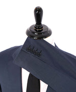 ARMANI COLLEZIONI -  "G Line" Steel Blue Solid Notch Lapel 2-Button Suit - 42R