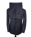 ARMANI COLLEZIONI -  "G Line" Steel Blue Solid Notch Lapel 2-Button Suit - 42R