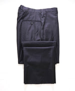 HICKEY FREEMAN - Black *CLOSET STAPLE* Wool Flat Front Dress Pants - 40W