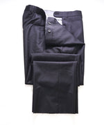 HICKEY FREEMAN - Black *CLOSET STAPLE* Wool Flat Front Dress Pants - 36W