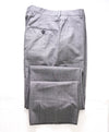 HICKEY FREEMAN - Gray Micro Check Wool Flat Front Dress Pants - 36W
