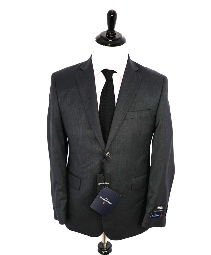 ERMENEGILDO ZEGNA - By SAKS FIFTH AVENUE "Slim" SILK BLEND Gray Suit - 38S