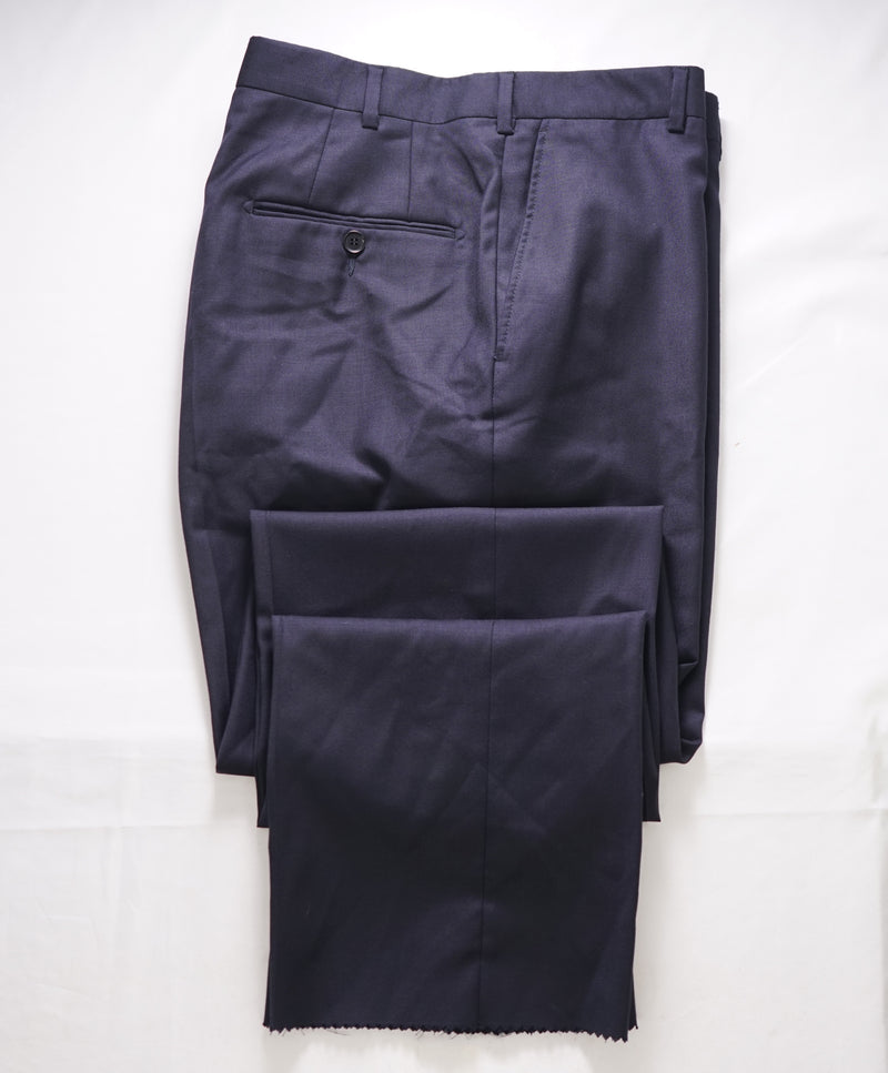HICKEY FREEMAN - Navy *CLOSET STAPLE* Wool Flat Front Dress Pants - 34W