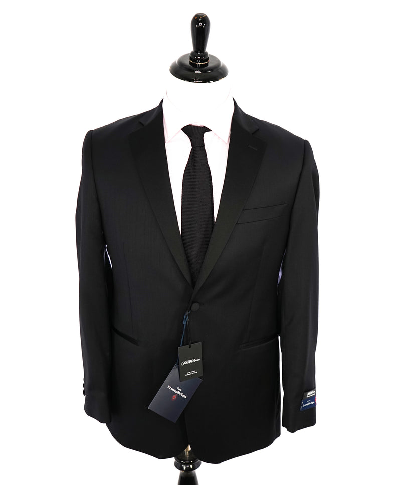 ERMENEGILDO ZEGNA - By SAKS FIFTH AVENUE "SILK" Black Tuxedo Suit - 42L