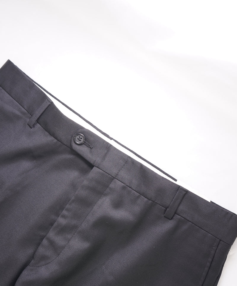 HICKEY FREEMAN - Black *CLOSET STAPLE*  Wool Flat Front Dress Pants - 32W