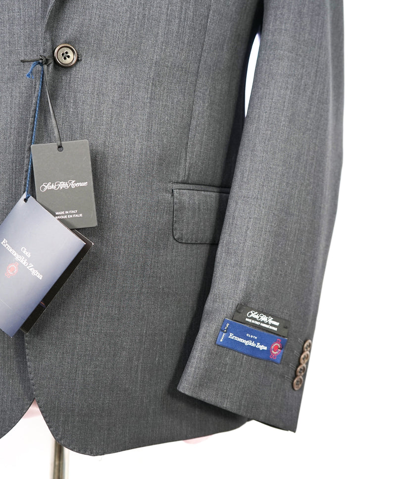 $1,295 ERMENEGILDO ZEGNA - "MODERN FIT" SAKS FIFTH AVENUE Gray Suit - 38S