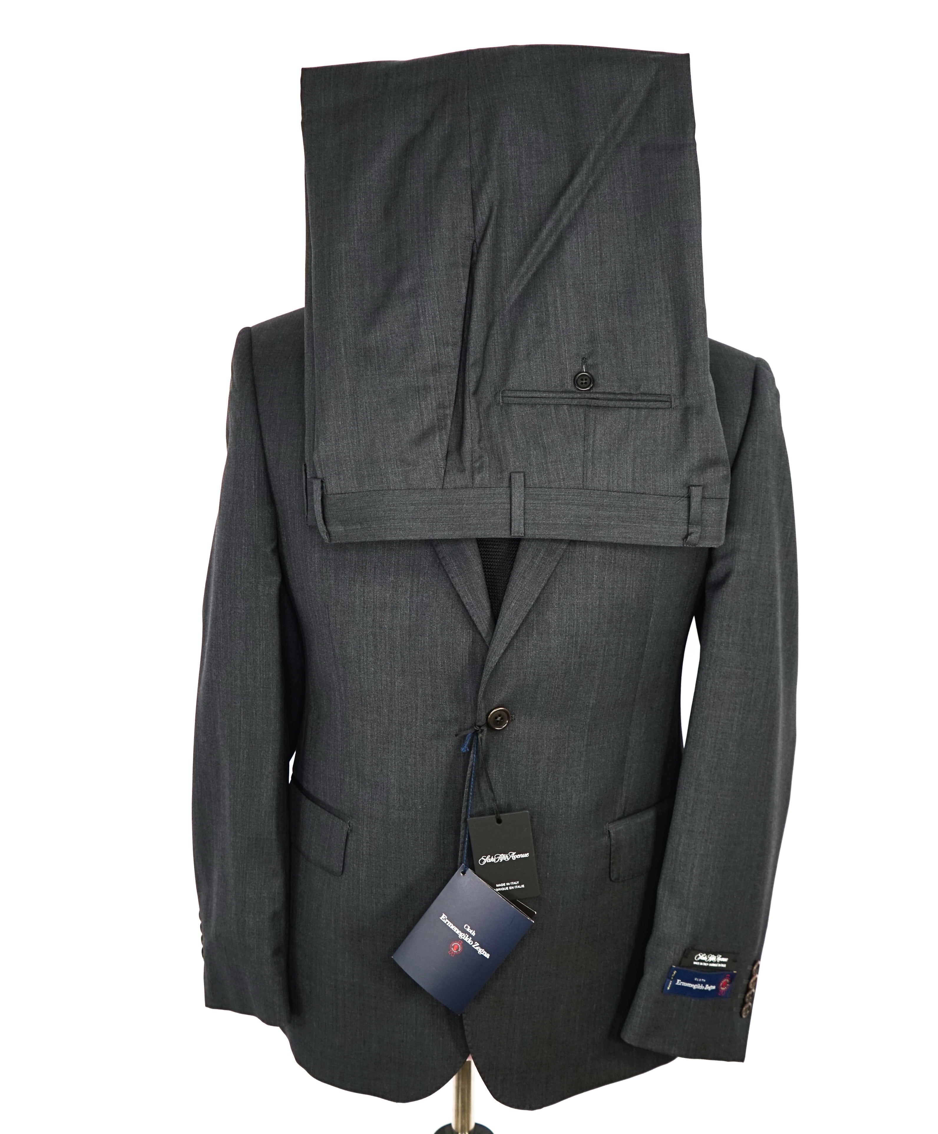 ERMENEGILDO ZEGNA - "Classic" SAKS FIFTH AVENUE *SILK* Gray Suit - 48R