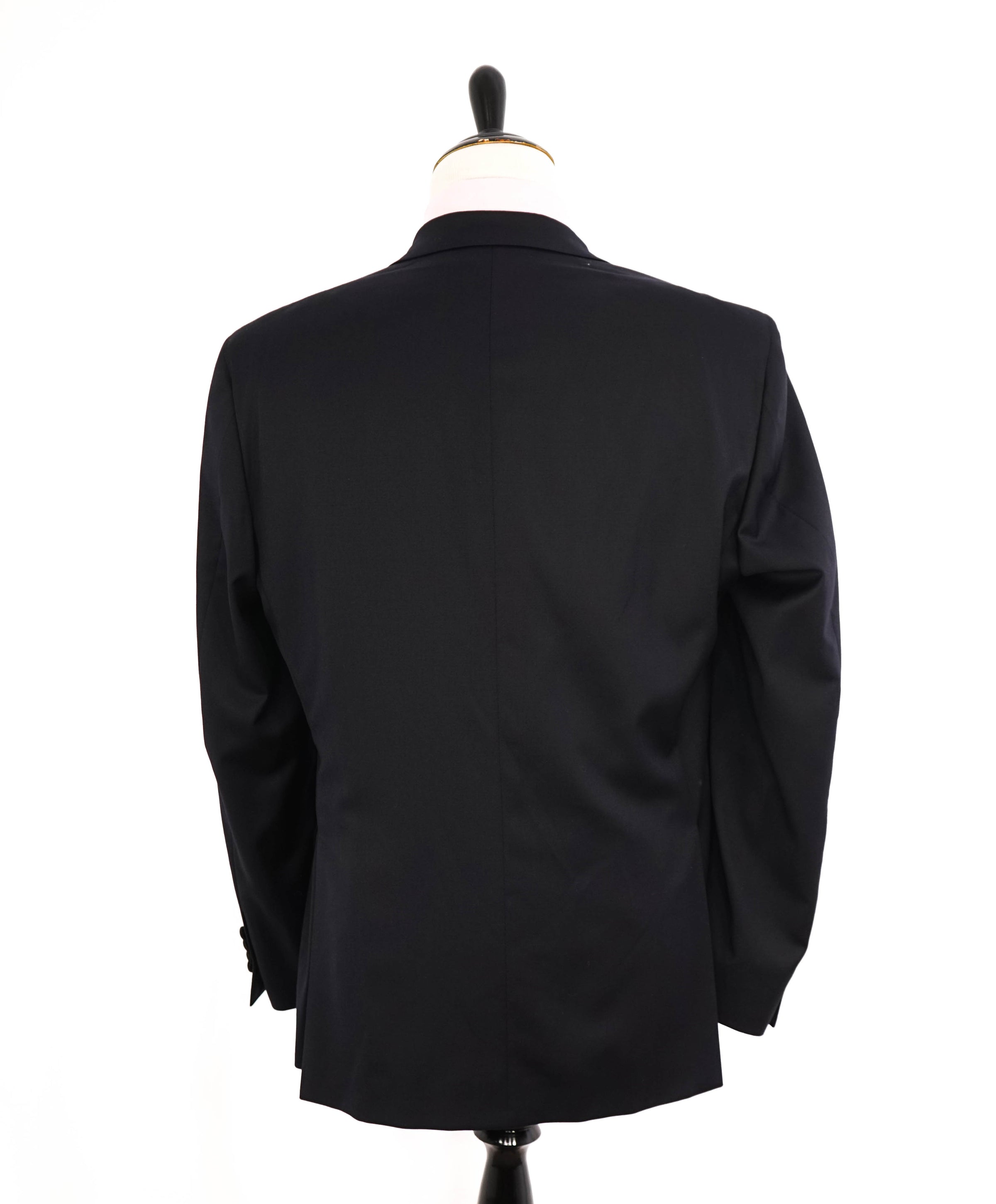 Buttons Super 120's Jet Black Pinstripe 1 Pleat Pants Available in 2 or 3 Buttons Style Regular Classic Cut main image 1