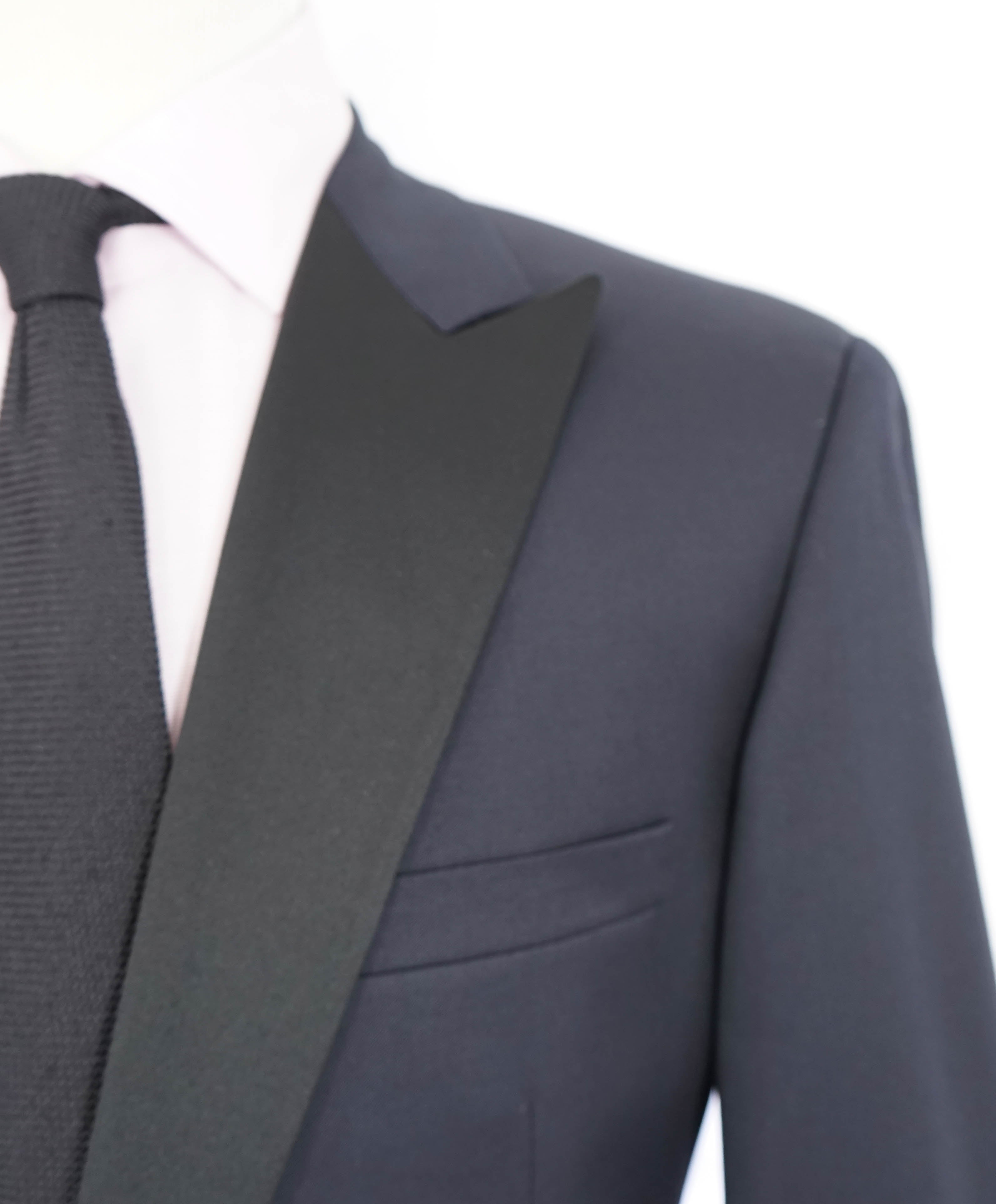 SAMUELSOHN - 1-Button NAVY BLUE Notch Lapel Tuxedo Super 120's Suit - 46L 38W