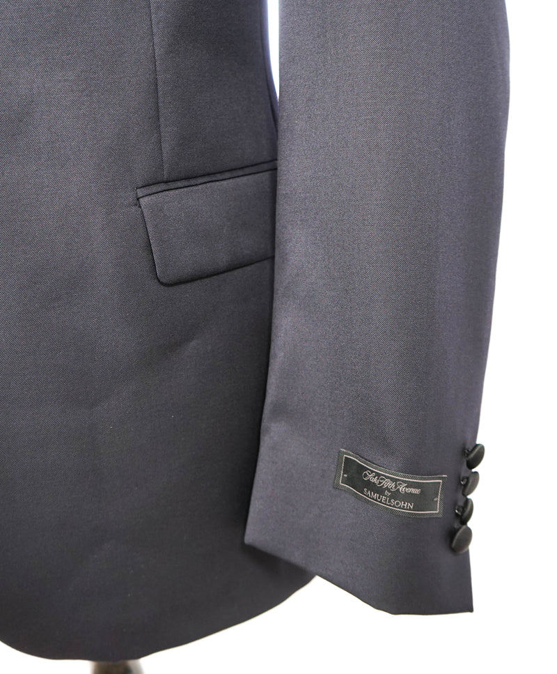 SAMUELSOHN - 1-Button NAVY BLUE Notch Lapel Tuxedo Super 120's Suit - 46L 38W