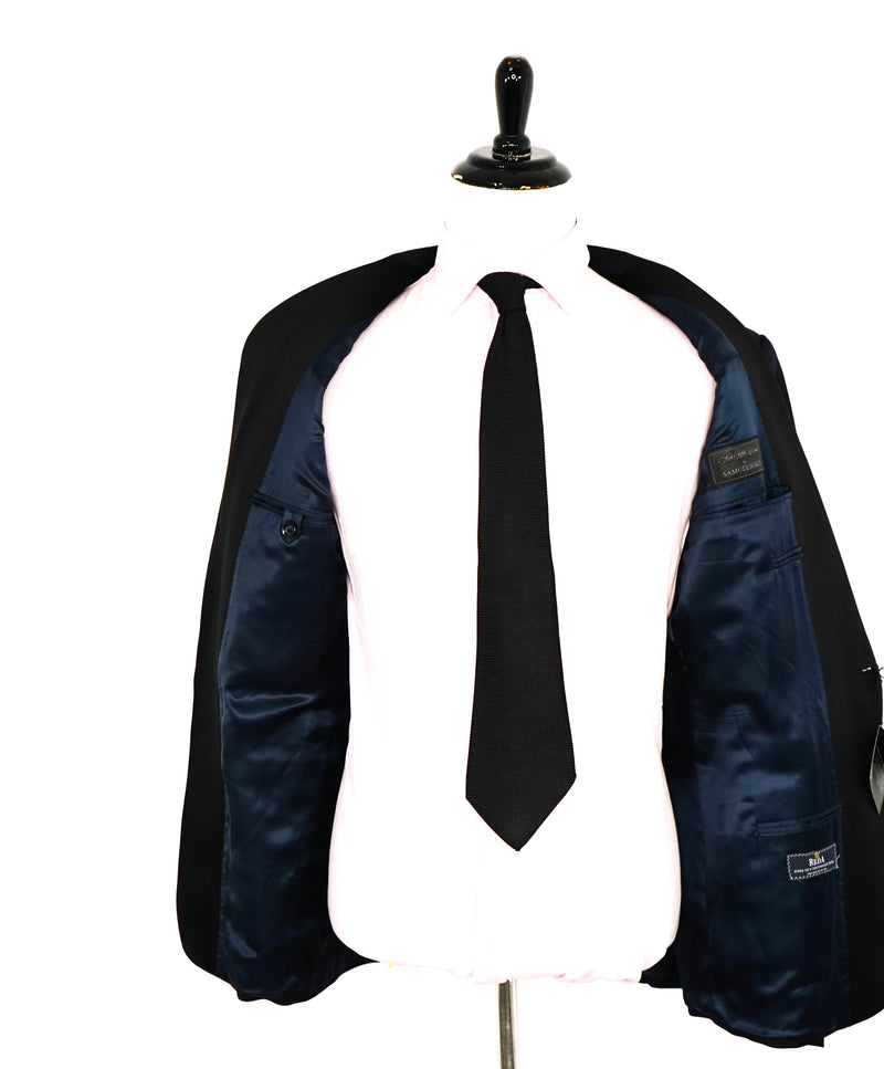SAMUELSOHN - 1-Button NAVY BLUE Notch Lapel Tuxedo Super 120's Suit - 46L 38W