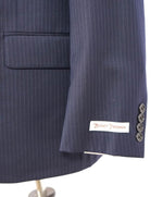 $1,695 HICKEY FREEMAN - Blue / Ivory Stripe "Milburn ii" Notch Lapel Suit - 40R