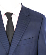 $1,695 HICKEY FREEMAN - Blue / Ivory Stripe "Milburn ii" Notch Lapel Suit - 40R