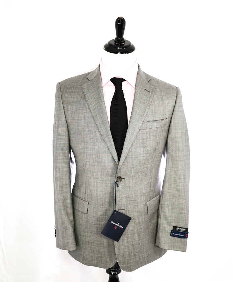 ERMENEGILDO ZEGNA - "Classic" SAKS FIFTH AVENUE Gray Textured Suit - 40R