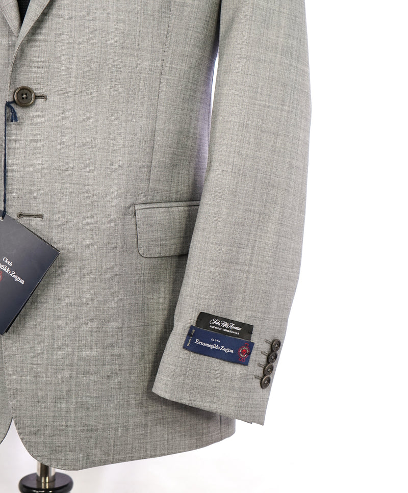 ERMENEGILDO ZEGNA - "Classic" SAKS FIFTH AVENUE Gray Textured Suit - 40R