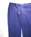 HICKEY FREEMAN -  Blue Plaid Check Wool Flat Front Dress Pants - 38W