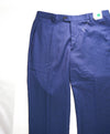 HICKEY FREEMAN -  Blue Pindot Wool Flat Front Dress Pants - 44W