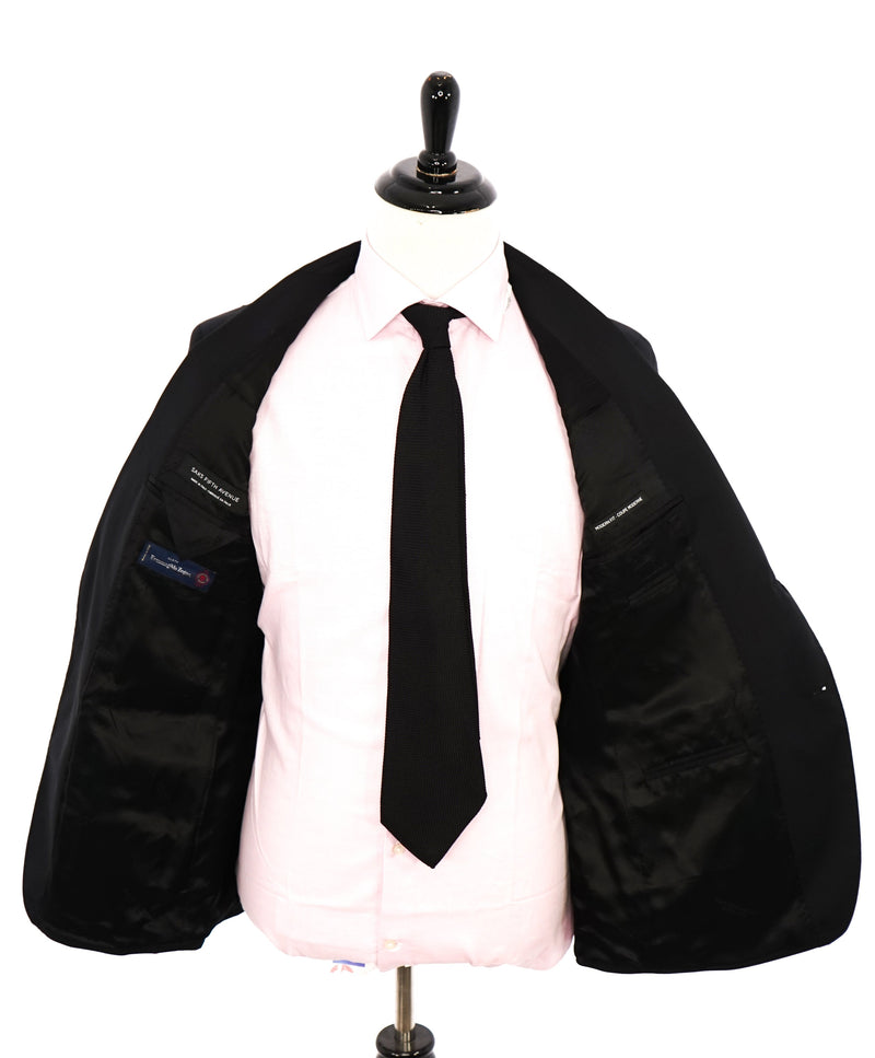 ERMENEGILDO ZEGNA - By SAKS FIFTH AVENUE WOOL "Tailored" Black Suit - 50R US