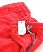 ELEVENTY - Red Cotton Suede Draw String Sweat Pants Jogger - M