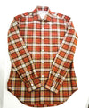 $395 ELEVENTY - Brown Check Plaid *Wide Spread Collar* Button Down Shirt - M