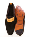 CORTHAY - Brown "VENETIAN Contrast PENNY LOAFER In Supple Suede - 11