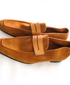 CORTHAY - Tobacco "VENETIAN Contrast PENNY LOAFER In Supple Suede - 11