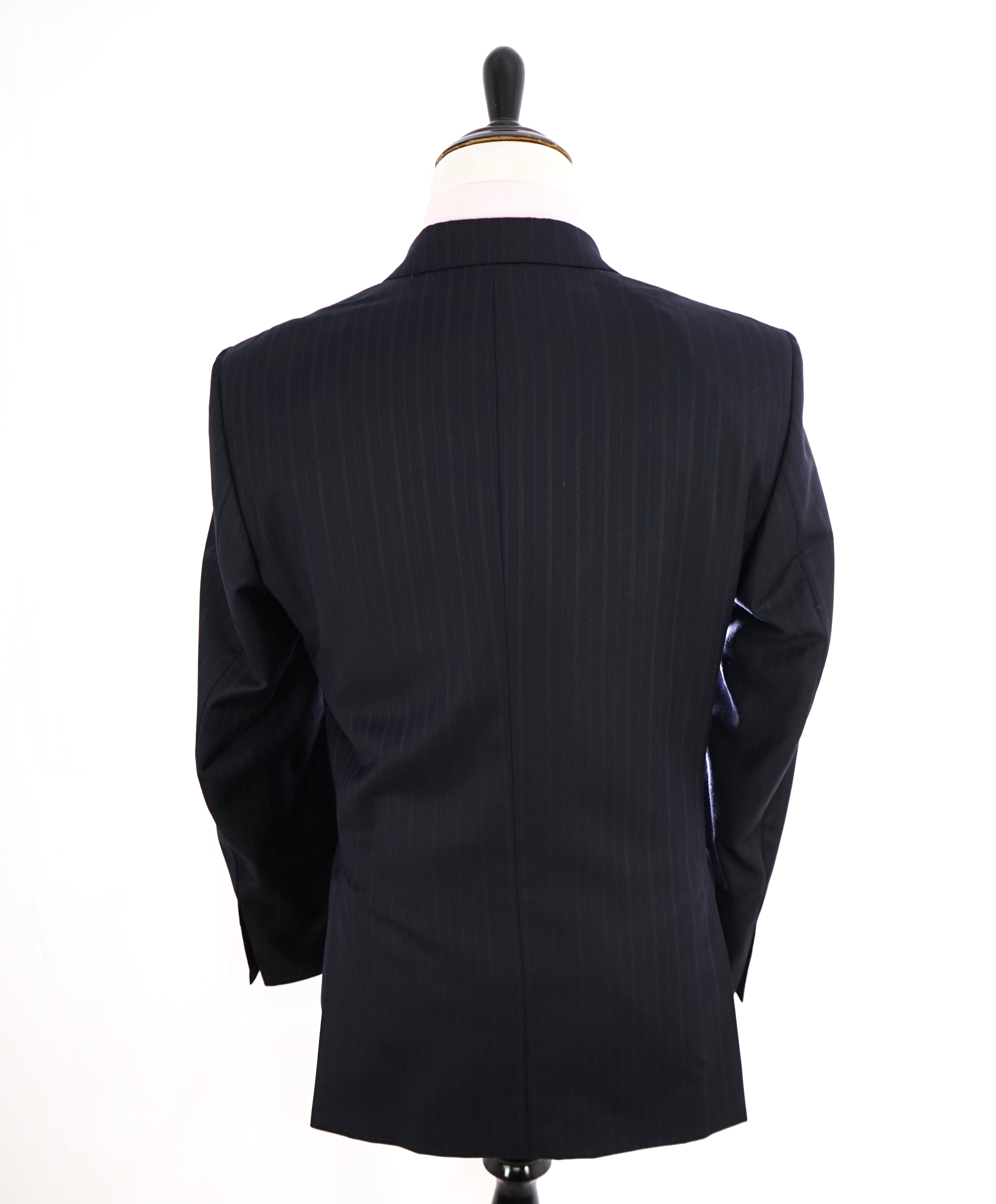 ERMENEGILDO ZEGNA - By SAKS FIFTH AVENUE "Classic" SILK Blue Stripe Suit - 42R
