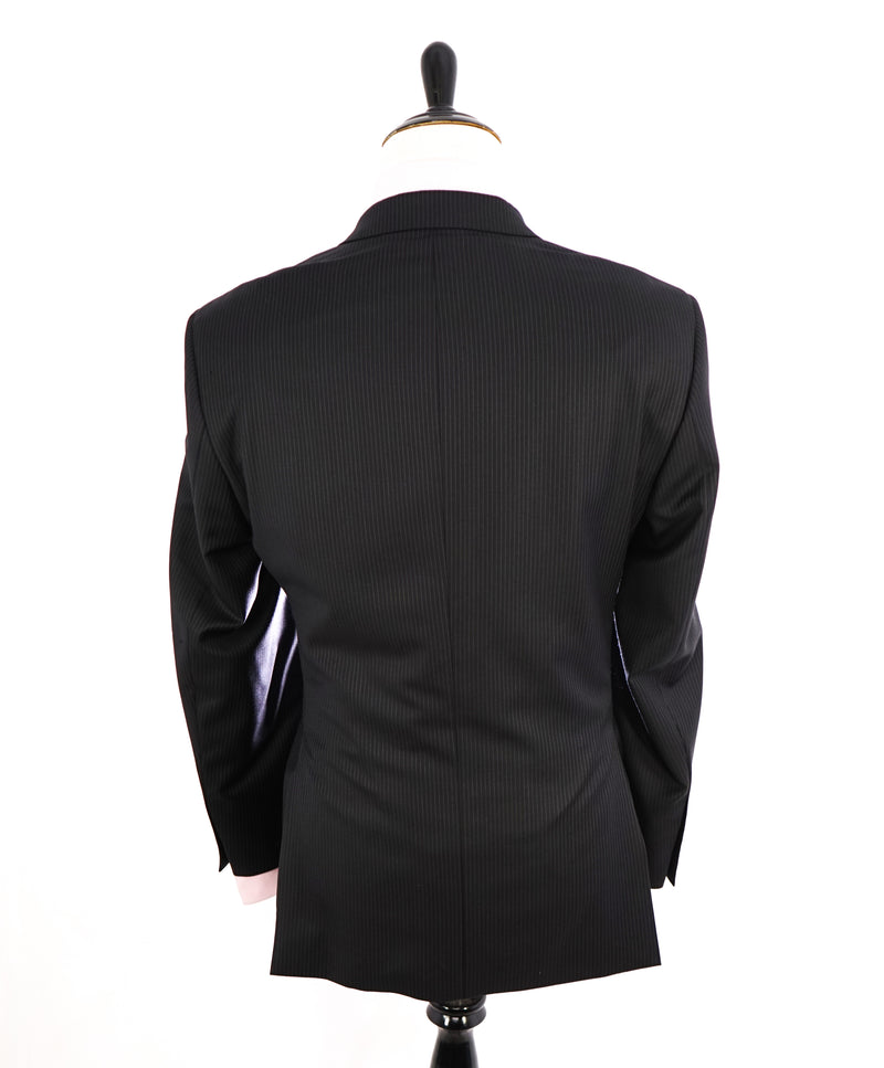 ERMENEGILDO ZEGNA - By SAKS FIFTH AVENUE "Trim Fit" Black Stripe Suit - 44R