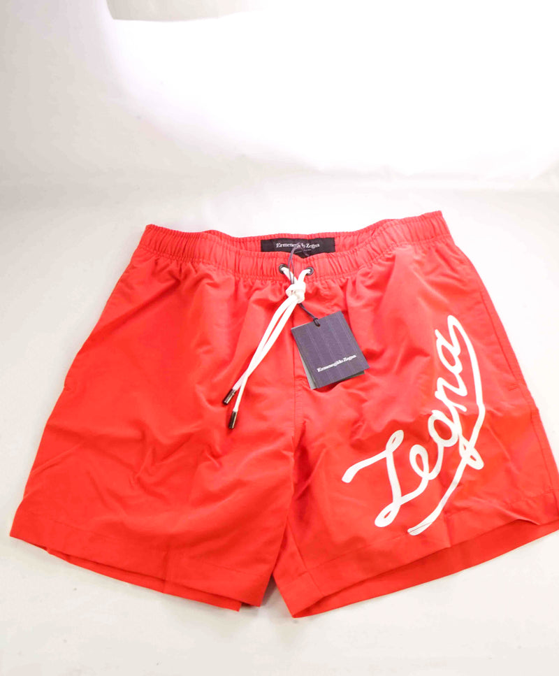 ERMENEGILDO ZEGNA - Coral LOGO Swim Shorts With *Waterproof Pouch* - Small