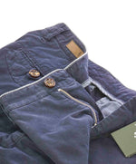 ELEVENTY - Contrast Piping Navy Blue Cotton Cargo Chino Pants - 32W