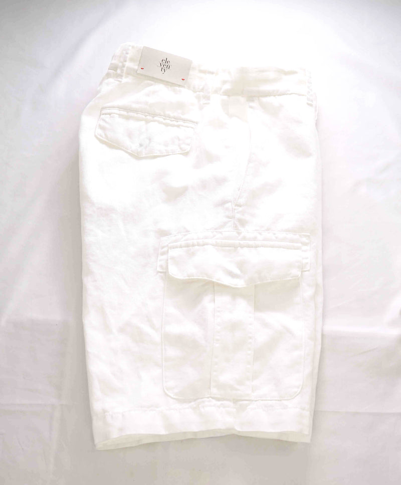 $245 ELEVENTY - LINEN Blend BERMUDA Cargo Chino Shorts Pants  - 33W