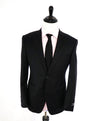 SAMUELSOHN - SAKS 5TH AVE Super 120's Wool "SB YARDLEY" Solid Black Suit - 46L