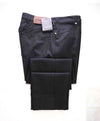 ERMENEGILDO ZEGNA - Gray FLANNEL WOOL Suede Logo Tag 5-Pocket Pants- 34W