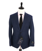 ERMENEGILDO ZEGNA - By SAKS FIFTH AVENUE "Modern" Blue BOLD Check Suit - 38S