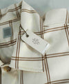 $595 ELEVENTY PLATINUM - Cotton Ivory / Camel Shirt Jacket Coat - M